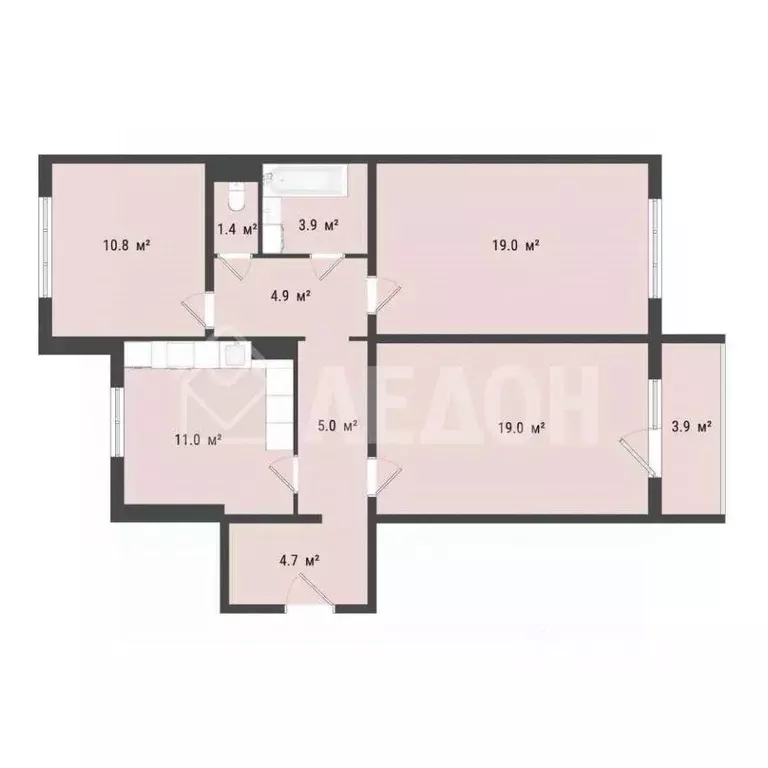 2-к кв. Омская область, Омск Заозерный мкр, ул. Сергея Тюленина, 4 ... - Фото 2