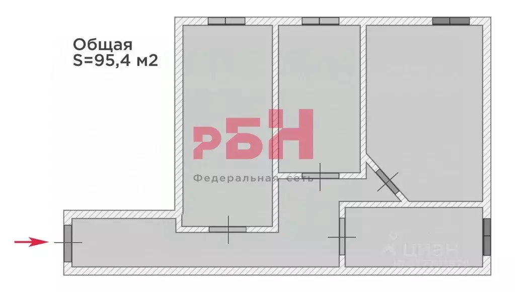 Офис в Тюменская область, Тюмень ул. 50 лет ВЛКСМ, 49с3 (95 м) - Фото 2