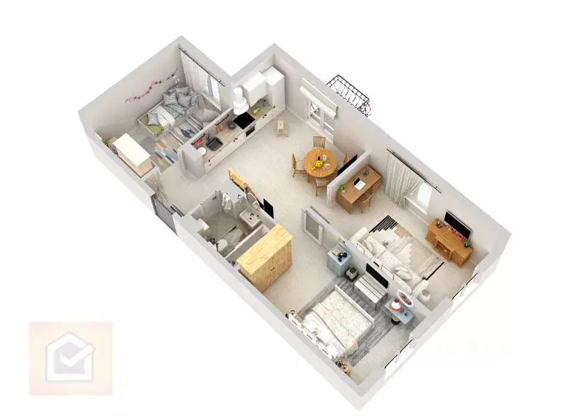 3-к кв. Крым, Евпатория ул. 60 лет ВЛКСМ, 31к5 (66.25 м) - Фото 2