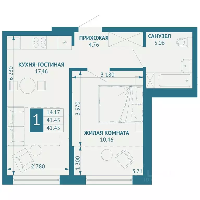 1-к кв. Краснодарский край, Краснодар пос. Березовый, Витаминкомбинат ... - Фото 0