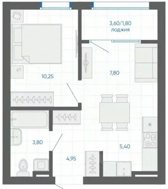 1-к кв. Челябинская область, Челябинский городской округ, пос. ... - Фото 2