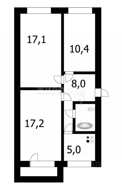 3-к кв. Новосибирская область, Новосибирск ул. Гоголя, 184/1 (61.0 м) - Фото 0