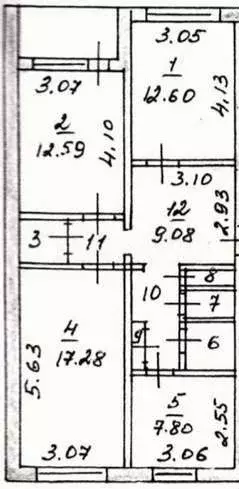 3-к. квартира, 71,1 м, 2/3 эт. - Фото 0
