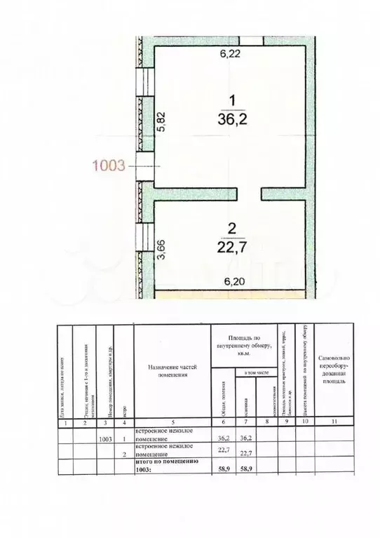 Продам помещение свободного назначения, 58.9 м - Фото 0