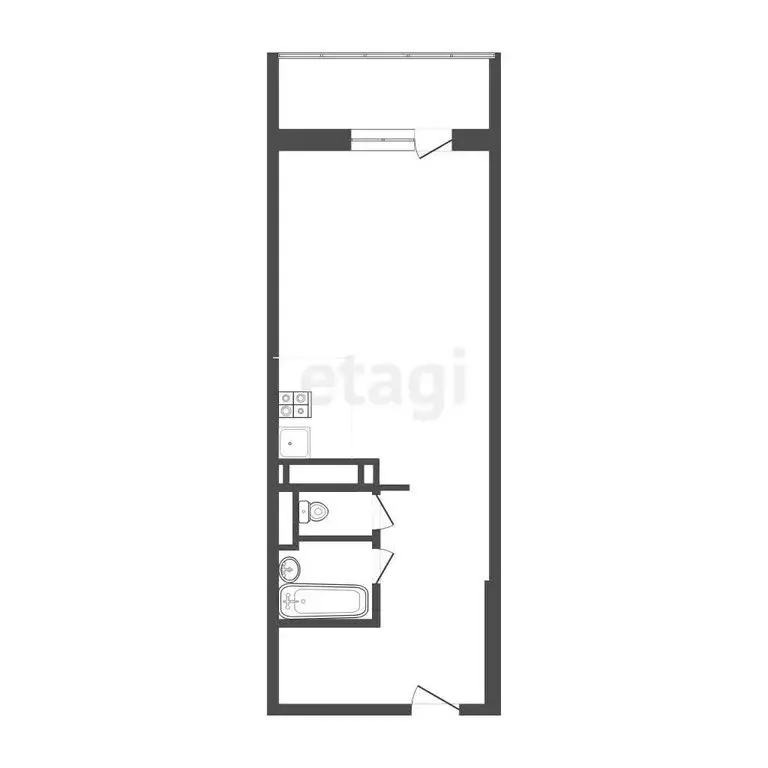 Квартира-студия: деревня Целеево, улица Пятиречье, 1 (32.8 м) - Фото 1