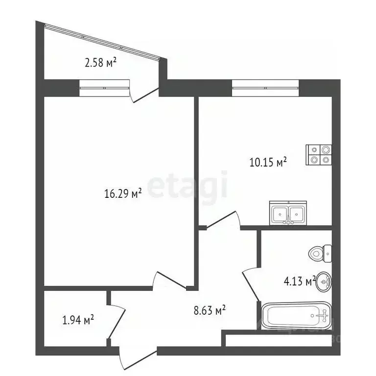 1-к кв. Пермский край, Пермь Рионская ул., 4А (39.9 м) - Фото 1