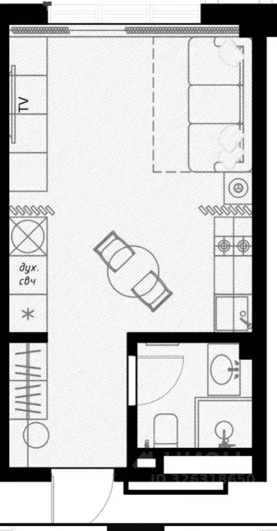 Студия Краснодарский край, Сочи ул. Ленина, 290/8 (29.5 м) - Фото 1