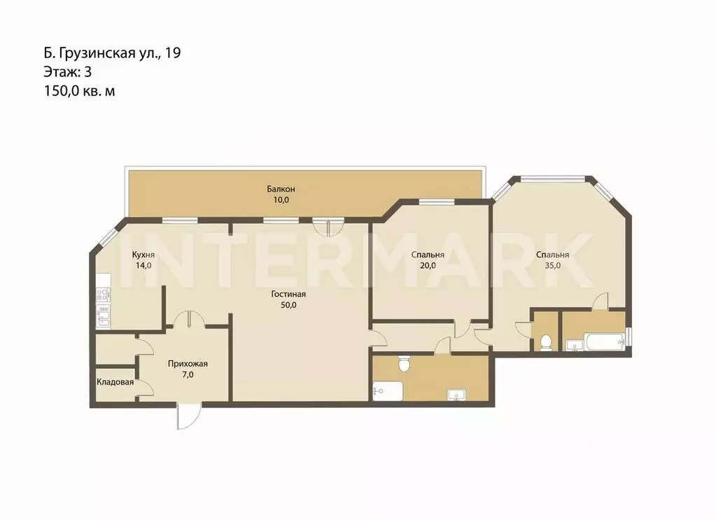 3-к кв. Москва Большая Грузинская ул., 19 (150.0 м) - Фото 1