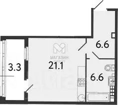 1-к кв. Санкт-Петербург Миргородская ул., 1с1 (37.6 м) - Фото 2