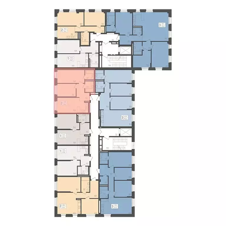 2-комнатная квартира: Уфа, 563-й квартал (64.4 м) - Фото 2