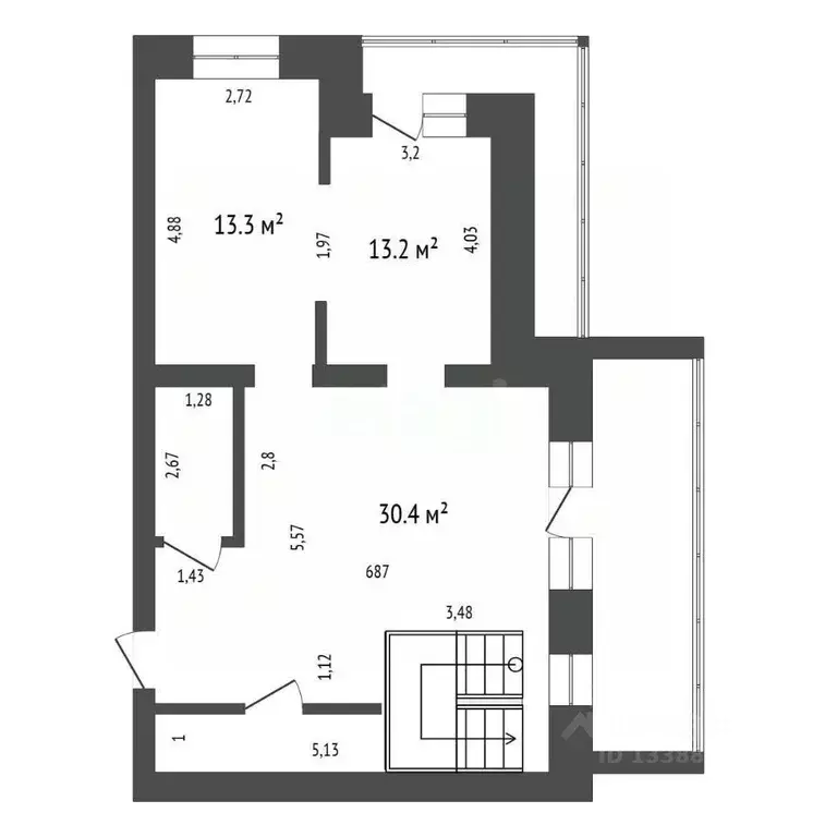 4-к кв. Красноярский край, Красноярск Северо-Западный мкр, ул. ... - Фото 2