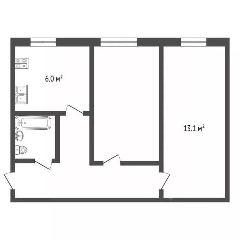 2-к кв. Ярославская область, Ярославль ул. Титова, 14 (43.5 м) - Фото 1