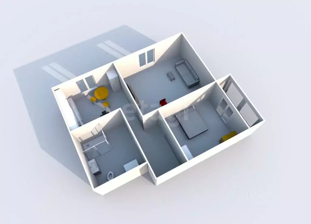 2-к кв. Сахалинская область, Холмск Молодежная ул., 5 (41.0 м) - Фото 2