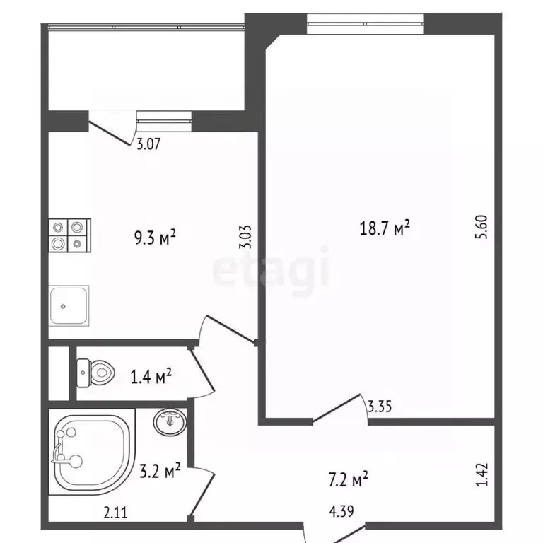 1-к кв. Калужская область, Калуга ул. Минская, 5 (39.8 м) - Фото 2