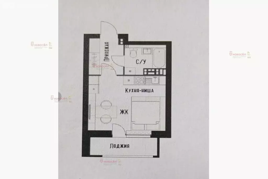 Квартира-студия: Екатеринбург, улица Чемпионов, 3 (25 м) - Фото 1