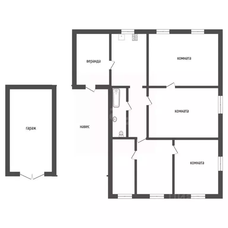 Дом в Тюменская область, Тюмень пос. Букино, ул. Оренбургская (98 м) - Фото 2