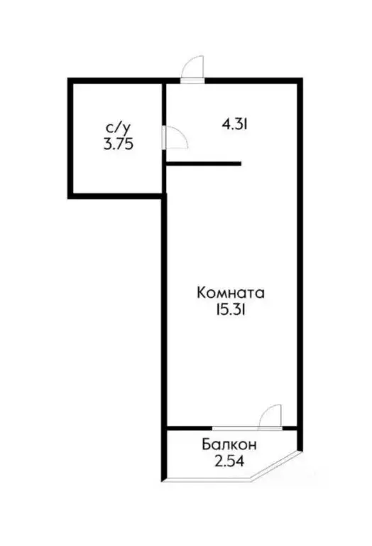 Квартира-студия: Краснодар, Командорская улица, 3к2 (23.5 м) - Фото 1