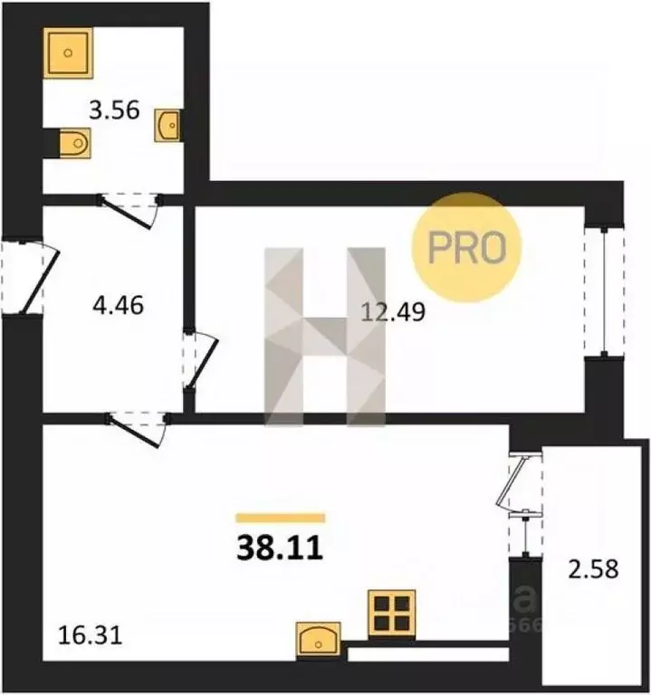 1-к кв. Калининградская область, Калининград Коммунистическая ул., 26 ... - Фото 1