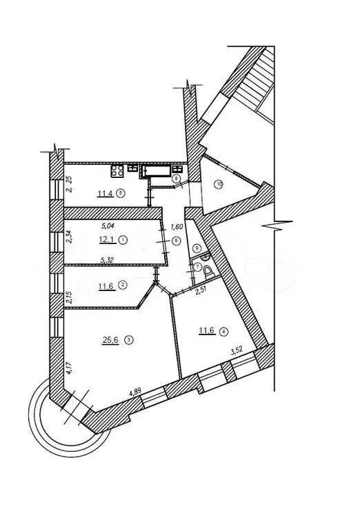 4-к. квартира, 88 м, 4/6 эт. - Фото 0
