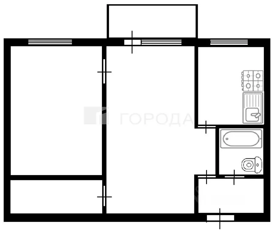 2-к кв. Томская область, Томск Железнодорожная ул., 3 (46.0 м) - Фото 2