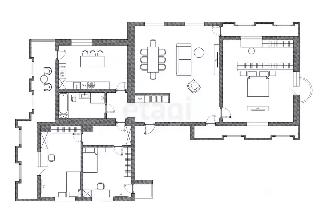 4-к кв. Севастополь ул. Молодых Строителей, 37 (168.0 м) - Фото 1