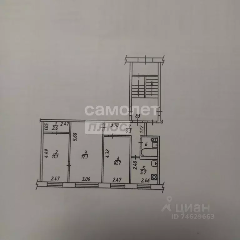 3-к кв. Московская область, Чехов ул. Полиграфистов, 10 (56.0 м) - Фото 1