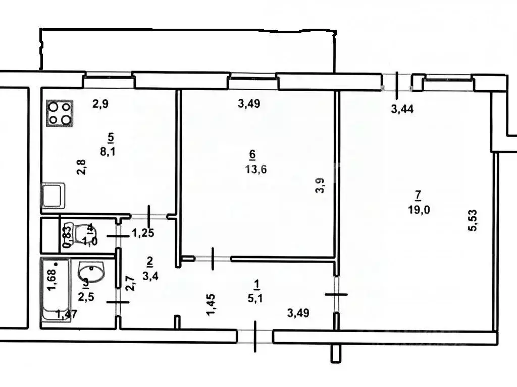 2-к кв. Севастополь ул. Адмирала Фадеева, 25Г (49.8 м) - Фото 2