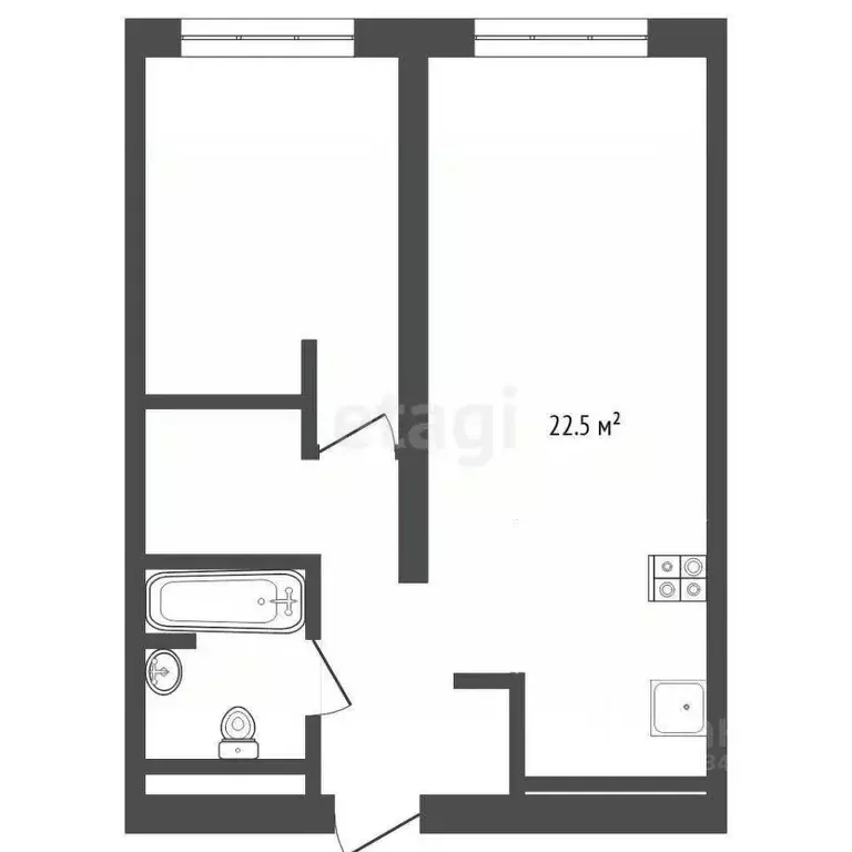 2-к кв. Тюменская область, Тюмень ул. Николая Ростовцева, 26к1 (55.0 ... - Фото 0