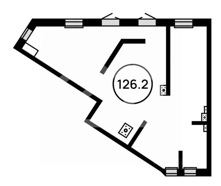 Торговая площадь в Московская область, Одинцово Сосновая ул., 13 (126 ... - Фото 2