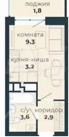 Студия Пермский край, Пермь ул. Солдатова, 30Б (20.8 м) - Фото 0