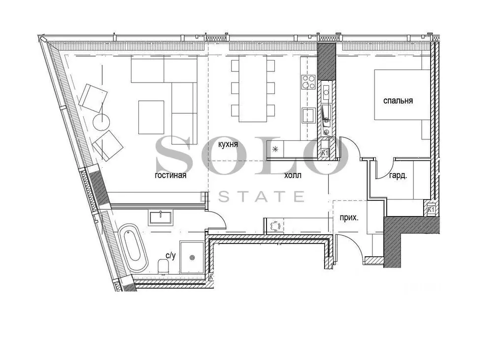 Квартира, 2 комнаты, 87 м - Фото 2