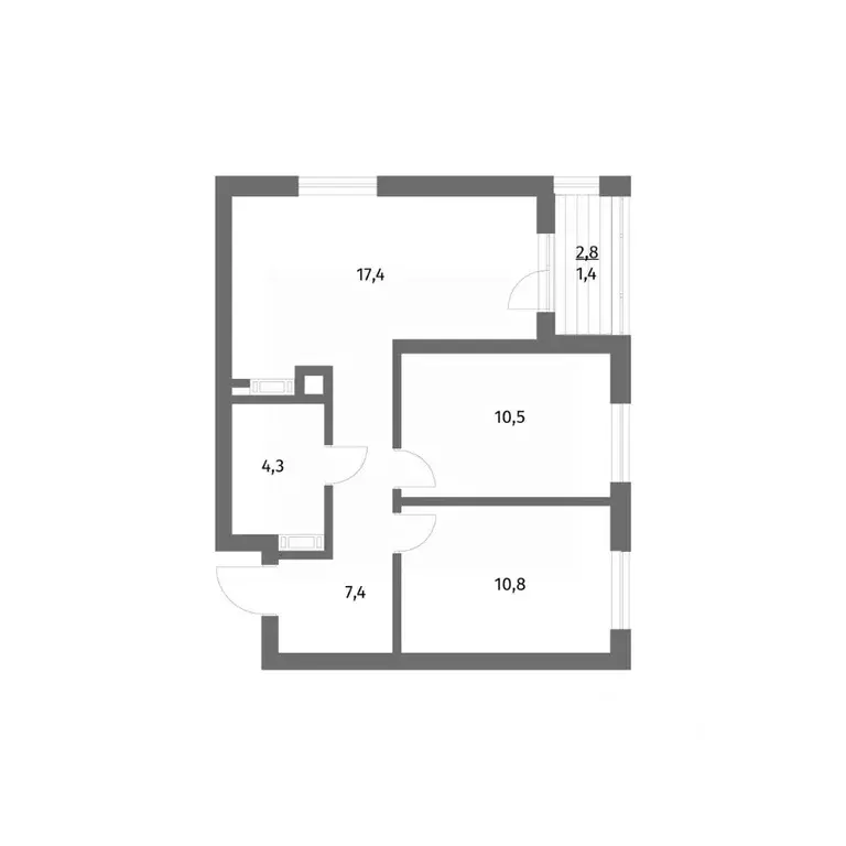 2-к кв. Калининградская область, Гурьевск ул. Имени Антона Пошкуса, ... - Фото 1