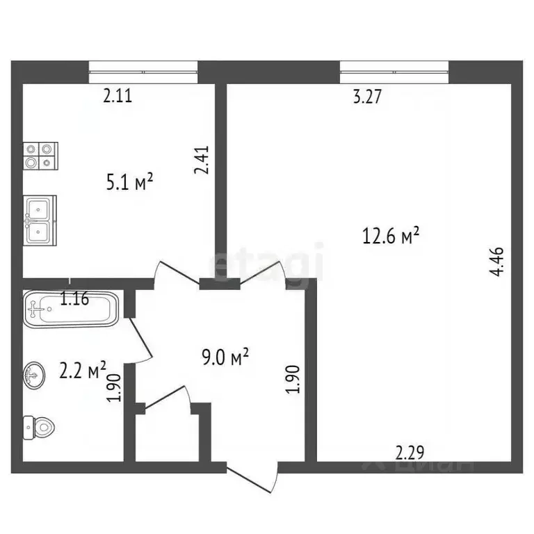 1-к кв. Вологодская область, Тотемский муниципальный округ, пос. ... - Фото 2