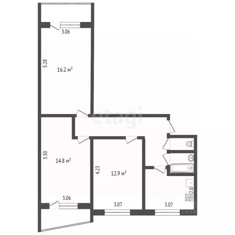 3-к кв. Москва ул. Островитянова, 16К4 (63.2 м) - Фото 1