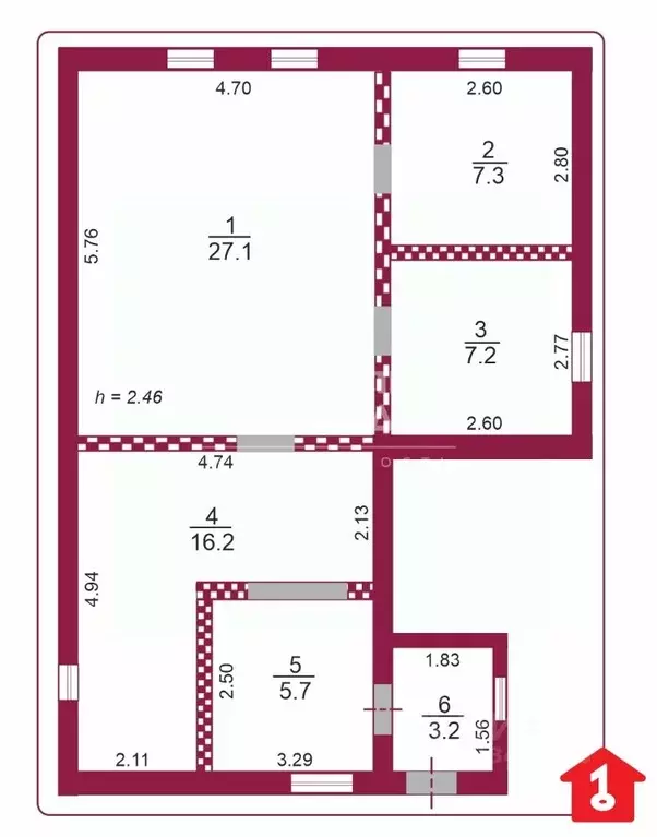 Дом в Омская область, Омск Порт-Артур мкр, ул. 1-я Трамвайная, 118А ... - Фото 1
