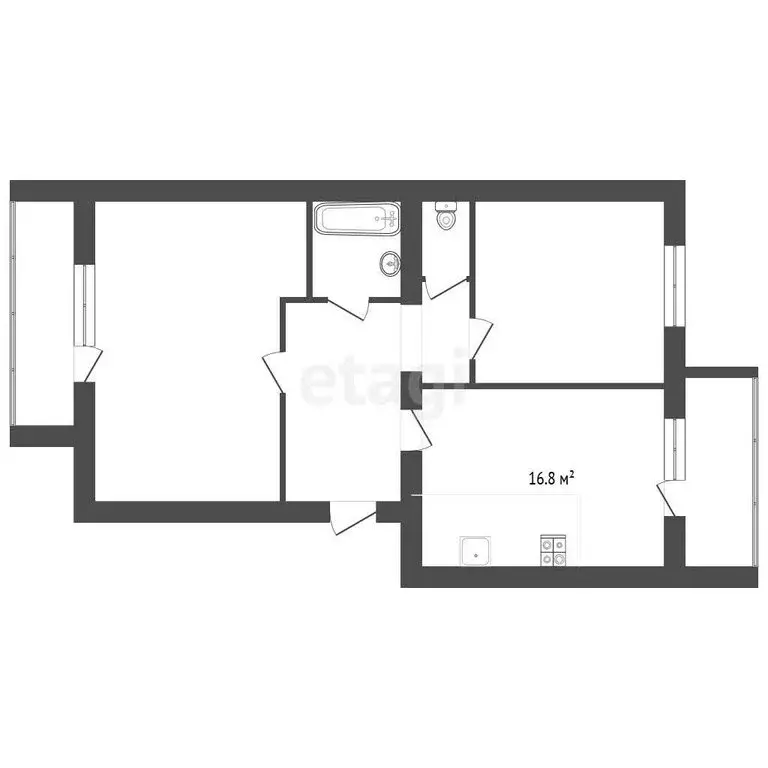 2-комнатная квартира: Котлас, улица Кузнецова, 12 (69.3 м) - Фото 0