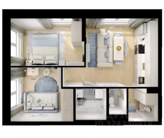 2-к кв. Москва ул. Трехполье, 6к1 (46.0 м) - Фото 2