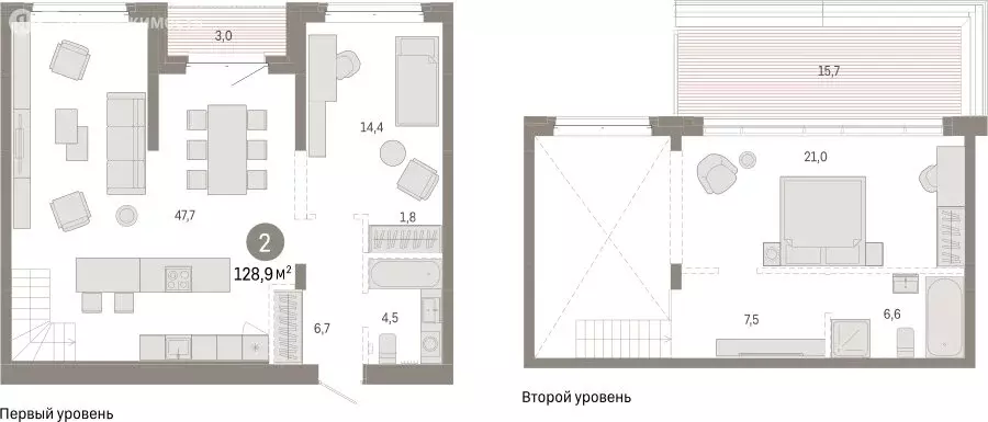 2-комнатная квартира: Тюмень, жилой комплекс На Минской (128.93 м) - Фото 1