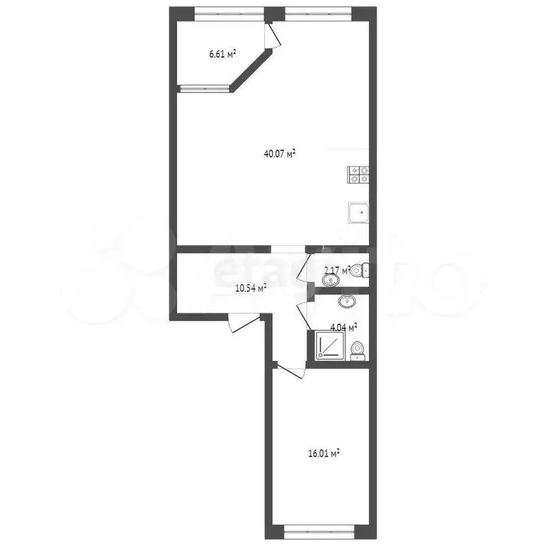 2-к. квартира, 79,6 м, 2/3 эт. - Фото 1