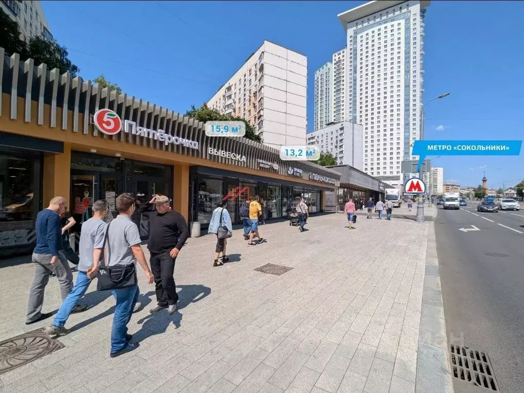 Торговая площадь в Москва Русаковская ул., 25С1 (16 м) - Фото 2