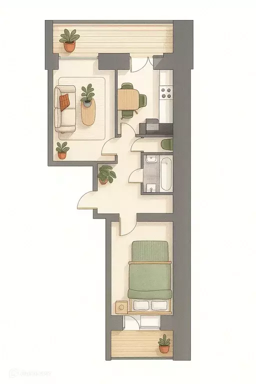 Продаётся 2-к квартира, 62.1 м - Фото 0