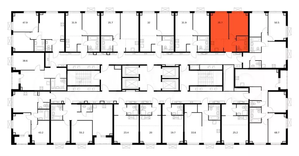 1-к. квартира, 35,7 м, 18/30 эт. - Фото 1