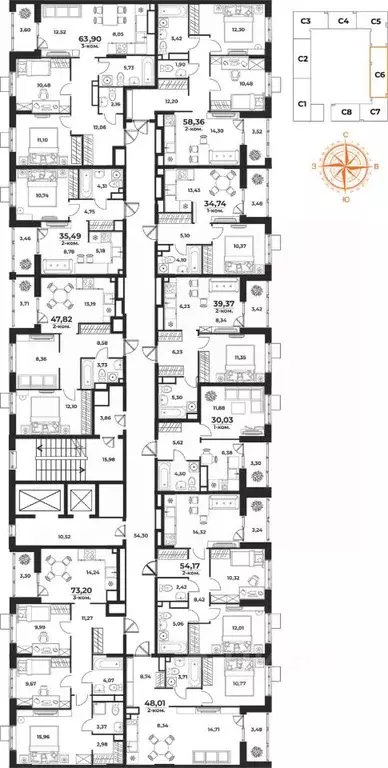 2-к кв. Хабаровский край, Хабаровск Брянский пер. (35.49 м) - Фото 2