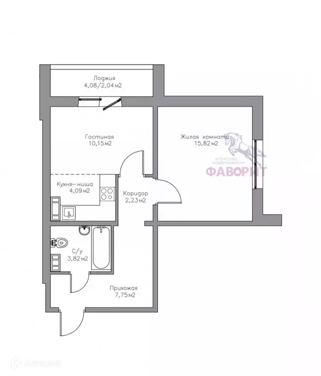 Продаётся 1-к квартира, 45.9 м - Фото 1