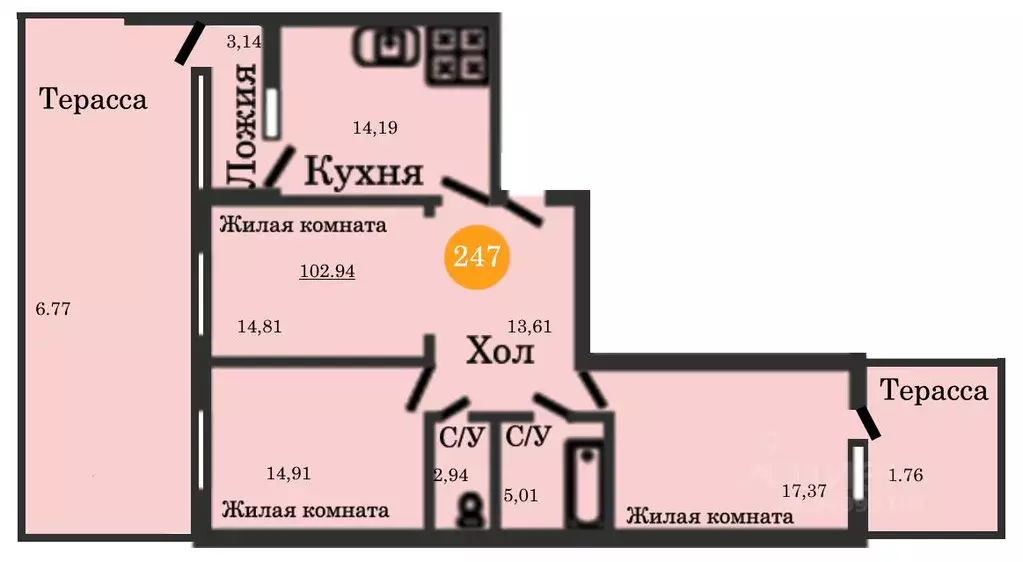 3-к кв. Калининградская область, Калининград ул. Генерал-фельдмаршала ... - Фото 0