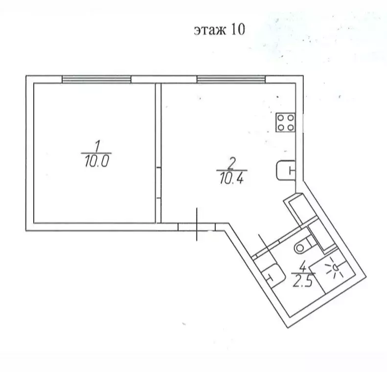 1-комнатная квартира: посёлок Коммунарка, Бачуринская улица, 7к1 (23 ... - Фото 1