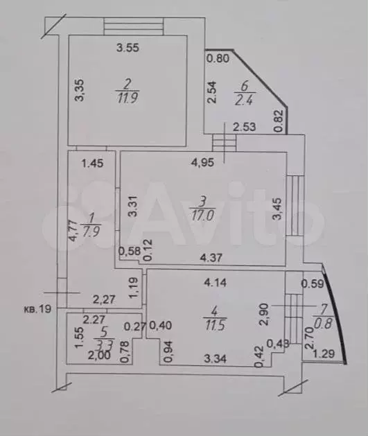 2-к. квартира, 51,6 м, 3/9 эт. - Фото 0