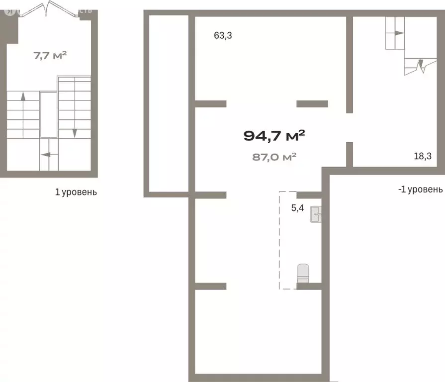 Помещение свободного назначения (94.65 м) - Фото 1