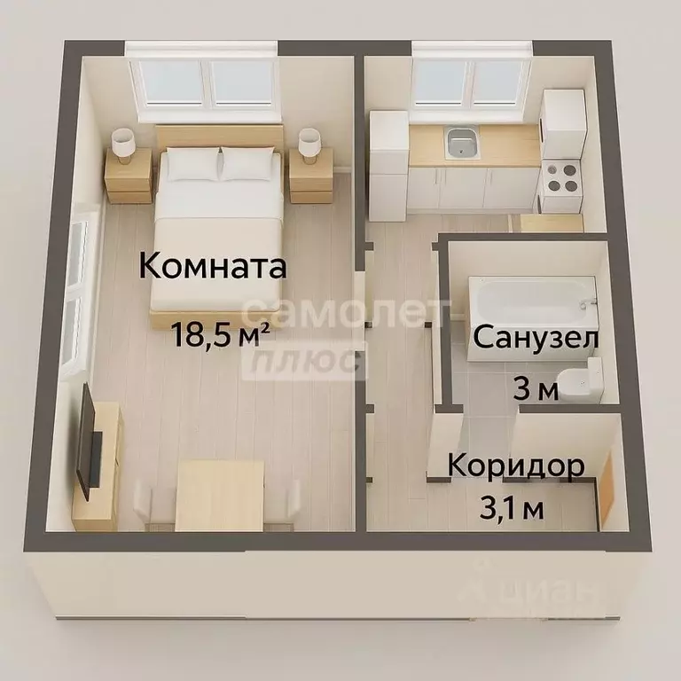 1-к кв. Хабаровский край, Хабаровский район, с. Ракитное Школьный ... - Фото 2