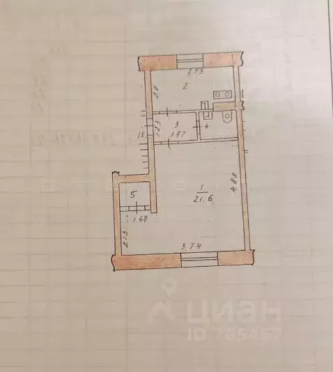 1-к кв. Татарстан, Казань ул. Ярослава Гашека, 2/25 (34.5 м) - Фото 1